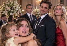 5 years after our divorce, I met my ex-husband at my cousin’s wedding. Standing beside him was the woman who destroyed my marriage. He smirked: “Leaving you was the smartest thing I ever did.” Just then, a 4-year-old girl ran into my arms. “Mommy! Dad and I have been looking everywhere for you!” THAT’S WHEN HIS SMILE DISAPPEARED FOREVER
