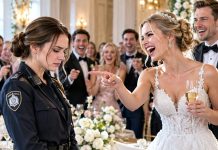 At my sister’s wedding, she raised her champagne glass and laughed, “She’s just a gate guard. Who would ever marry her?” Two hundred guests laughed with her. I didn’t argue. I simply glanced at the company lawyer beside me and whispered, “Send the audit.” Twenty minutes later, her billionaire father-in-law’s phone rang—and the color drained from his face when he saw my name on the suspension notice.