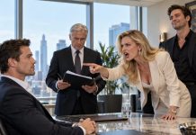 Three weeks after our divorce, I became worth fifty billion dollars. Two days later, my ex-wife stormed into my office with a lawyer and said, “Half of that money is mine.” I almost laughed. She thought she had caught me hiding a fortune during our marriage—but she had forgotten one document she signed years ago. I slid a folder across the table and whispered, “You should’ve read the fine print.”