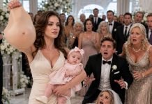 My husband threw divorce papers into my face while I cradled our newborn daughter. “I need a son, not a useless girl,” he sneered. His mother nodded. “We need a grandson. Someone else has already done what you couldn’t.” Months later, at his wedding to the mistress supposedly carrying his baby boy, I walked in holding my daughter and one sealed envelope. When I revealed what was inside, the groom went pale—and revenge had only just begun.