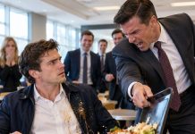 He dumped my lunch onto the cafeteria floor and sneered, “People like you need to learn their place.” I looked at the coffee dripping from my sleeve and smiled. He thought I was a contractor. He had no idea the board had made me CEO thirty-six hours earlier. Then he leaned closer and whispered, “I can bury anyone here.” That was the moment I knew exactly how I would destroy him.