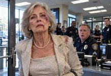 5:27 P.M. MY SON’S WIFE CALLED ME A CRAZY OLD HAG THEN SHE BEAT ME WITH A BASEBALL BAT. 18 MINUTES LATER… I PUSHED OPEN THE DOORS OF THE POLICE STATION. THE ENTIRE ROOM WENT SILENT. THE DESK SERGEANT LOOKED UP AT ME… THEN HIS FACE WENT WHITE. “MA’AM… PLEASE… LET ME EXPLAIN.”