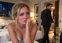 I was still sitting on the edge of our honeymoon bed in my white wedding dress when my husband grabbed his keys. “She needs me tonight,” he said coldly. “Don’t make this dramatic.” My chest felt like it had been ripped open. Hours earlier, he had sworn to love me forever—now he was running straight into his mistress’s arms. I wiped my tears and whispered, “Go. But when you come back… don’t expect to find the same wife waiting.”