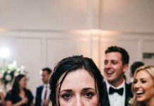“I never expected my own wedding dress to end up soaked in my mother-in-law’s vintage champagne. Before I could even process the cold liquid dripping down my silk gown, my sister-in-law lunged forward, her nails digging into my skin as she snatched the heirloom necklace off my neck. ‘You don’t deserve this! You’re just a pathetic nobody!’ she spat. I gasped, gripping my bruised chest, and looked to my groom for help. But he didn’t move. He just stood there, smirk widening, whispering softly: ‘Let her. You really thought I loved you?’ My breath hitched. They didn’t just want to ruin my wedding—they had planned this humiliation all along. But as the tearful silence filled the hall, I reached into my clutch and touched the hidden recorder in my hand…”