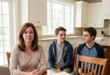 “My husband spent every dollar of our twin sons’ college fund and disappeared with his mistress,” I whispered. My sons looked at each other, then smiled. “Mom, don’t worry. We already took care of it.” I was confused—until days later, Richard called screaming, “What did your sons do to me?” I smiled for the first time. Whatever they had done, my husband had no idea what was coming.