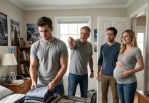 “Get out of the room,” Dad ordered when my brother returned with his pregnant wife. She looked at me, smirked, and added, “Actually, maybe you should leave the house too.” I packed without arguing and walked away. Two days later, she called me shaking. “Ethan… this letter says your company owns the house. Please tell me you didn’t send the loan application.” I smiled. “I didn’t.” Then I told her who did.