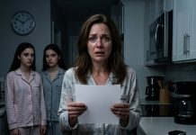 At 2:17 a.m., I learned my husband had stolen $180,000 from our twin daughters’ college fund and vanished with his mistress. I was shaking when I told the girls, “Your father took everything.” But instead of crying, Emma smiled. “Mom, don’t worry. We handled it.” Then Olivia placed a folder on the table and whispered, “He made one mistake.” I had no idea that mistake would destroy him.