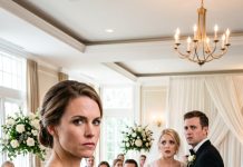 I walked into my brother’s wedding holding a gift for his bride—and the second she saw me, her face went white. “You… why are you here?” she whispered. I smiled and placed the box in her trembling hands. “Relax. I only came to give you what you left behind last night.” Her new husband—my brother—turned toward us. “What is she talking about?” I looked straight at the bride. That was when she realized I had seen everything.