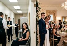 “That seat is for plus-ones,” the coordinator said, pointing me toward a folding chair beside the kitchen. Then my sister’s new husband smirked and added, “Even my ex got a real seat.” I swallowed the humiliation, picked up the velvet box containing my wedding gift, and turned toward the exit. “Fine,” I said. “Then make room for one more.” My sister suddenly ran after me—because she knew exactly what was inside that box.