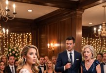 “At my engagement party, my mother grabbed the microphone to publicly humiliate me, announcing that I dropped out of med school and failed my first marriage. Just as my father started to defend me, my fiancé snatched the mic away with a cold, piercing smile: ‘Should I tell everyone the real reason why you forced her out of school, Mom?’ Suddenly, my mother’s wine glass slipped from her trembling hand, shattering on the floor…”