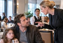 I was quietly cutting my daughter’s chicken when the manager stopped beside our table and sneered, “People like you don’t belong in this section.” My little girl looked at me and whispered, “Daddy, did we do something wrong?” I stayed calm—even when she called security. Then I sent one text to corporate headquarters. She thought I had two minutes before being thrown out. She had no idea she had less than two minutes left as manager.