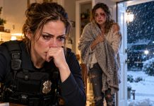 At 2 a.m., my sister pounded on my door through the snow, her face bruised, her coat torn, her voice breaking. “Help me… he said no one would believe me.” I was off duty, but the badge on my table suddenly felt heavier than ever. I wrapped her in a blanket, loaded my gun, and whispered, “Then he forgot one thing—I’m not just your sister.” By sunrise, his name was already on my list.
