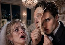 Because my family was drowning in debt, they forced me to marry a wealthy old man I had never met. On our wedding night, I stood trembling as he locked the door. “Please… don’t hurt me,” I whispered. He smiled, gripped the wrinkled skin at his jaw, and peeled away a lifelike mask. A handsome young man stared back. “Relax,” he said coldly. “You were never my target. Your family was—and tonight, my revenge begins.”