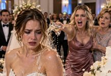 ON MY WEDDING DAY, MY SISTER MADE A SCENE -THREW CHAMPAGNE, SMASHED MY CAKE, AND SHOUTED, “THIS IS WHAT YOU GET FOR ACTING LIKE YOU’RE BETTER!” MY MOM HUGGED HER, “SHE JUST NEEDS TO LET IT OUT.” I SAID NOTHING. THAT NIGHT I DID WHAT NO ONE EXPECTED – I PULLED HER COLLEGE TUITION DEPOSIT. FROZE THE CO-SIGNED LEASE. BUT AT 8:40 AM, THEY GOT THE REAL NEWS…..