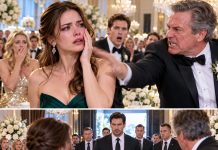 “YOU’RE MY BIGGEST FAILURE! YOU WERE A MISTAKE!” my father screamed before slapping me across the face at my brother’s wedding. The entire ballroom erupted in laughter. I stood there, humiliated and trembling. Then the doors burst open. My secret billionaire husband walked in, surrounded by security. My father’s smile vanished. Within seconds, my entire family fell to their knees, begging for mercy. Because my husband had just discovered something that would destroy them all…