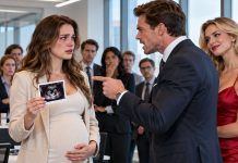“Sign the divorce papers and get out of my company!” my husband snapped, while his mistress sat smugly on his desk. I stood there holding our baby’s ultrasound, unable to believe the man I loved had become so cruel. He offered me $25,000 to disappear. I smiled through my tears. What he didn’t know was that I’d discovered $2.4 million missing from our company—and his mistress’s name was all over the evidence.