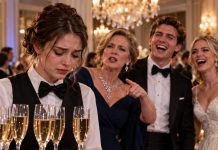 AT MY BROTHER’S ENGAGEMENT PARTY, MOM SAID “AT LEAST YOU CAN BE USEFUL AND SERVE THE DRINKS.” MY BROTHER LAUGHED. “SHE’S NEVER DONE ANYTHING IMPORTANT.” I PUT DOWN THE TRAY AND STARTED TO LEAVE… THEN THE BRIDE’S FATHER STOOD UP AND CALLED MY NAME.