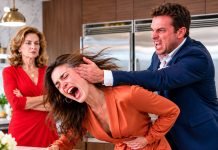 AT DINNER, MY HUSBAND SLAPPED ME SO HARD I HIT THE TABLE AND BROKE TWO RIBS. MY MIL LAUGHED, “GET OUT OF MY HOUSE!” BUT THEY DIDN’T KNOW THE APARTMENT WAS IN MY NAME. I CALLED THE POLICE. 15 MINUTES LATER, THEIR HELL BEGAN…