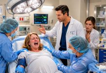 I WAS IN LABOR WITH A 10-POUND BABY, BUT MY CRUEL DOCTOR HUSBAND REFUSED A C-SECTION AND FORCED ME TO DELIVER NATURALLY, BELIEVING I HAD MISTREATED HIS FEMALE INTERN. WHEN IT WAS OVER, HE ENTERED THE DELIVERY ROOM, PANICKED, AND COLLAPSED…