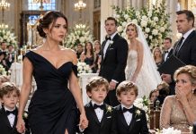 My ex-husband abandoned me while I was pregnant, and six years later, his mother invited me to his lavish Chicago wedding just to watch me suffer. She expected me to arrive alone, humiliated, and heartbroken. Instead, I walked down the aisle with three six-year-old boys in matching black tuxedos—and the moment James Whitmore saw their faces, he turned deathly pale. His bride stood frozen at the altar, hundreds of guests fell silent, and his mother looked absolutely terrified.…