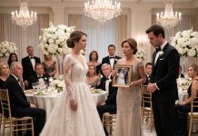 “I’m done pretending your family ever wanted me here!” I screamed, flipping the wedding table as crystal shattered across the marble floor. My husband lunged toward me. “Claire, stop! You’re ruining everything!” Then his mother raised our framed wedding photo and shouted, “Tell her the truth!” The entire ballroom went silent. I stared at my husband’s suddenly terrified face—and realized the secret they had hidden from me was far worse than betrayal.