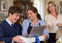 I skipped lunches for a year to buy my nephew a graduation laptop. My sister sold it for a weekend getaway. “You’re good at scraping money together. Buy another,” she laughed. Then my nephew arrived at my door carrying his dead father’s photograph. She thought my grocery store apron meant I was powerless. She had forgotten my eleven years investigating disputed transactions—and the message her son had saved.