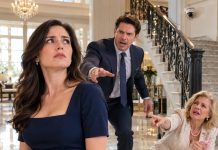 “Kill her. She doesn’t deserve to be in this house,” my mother-in-law screamed, clutching her wrist. “She pushed me! Look what she did to me!” My husband turned toward me, his face twisting with rage. I didn’t defend myself. I simply stared at the security camera above the staircase and whispered, “Before you touch me… you might want to see what it recorded.” His mother’s face suddenly went white.