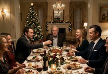 At Christmas dinner, my son raised his glass. “To my father-in-law, a financial genius!” Everyone cheered. Then he pointed at me. “Dad, you worked your whole life and accomplished nothing!” My daughter-in-law laughed. “Not everyone can be successful!” Her father smirked. “Some men think too small!” I smiled and said nothing. They had no idea I was holding evidence that could destroy his empire. Six weeks later, federal agents knocked on my door…