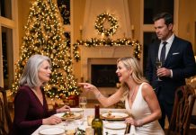 “Open those gates! My guests are coming!” my daughter-in-law screamed outside my estate on Christmas Eve. I stood beside my attorney and calmly answered, “There is no party, Vanessa.” Her expensive limousine waited behind her, but the chandeliers, musicians, and wealthy guests she expected were nowhere to be seen. Then her phone rang. One sponsor demanded his money back. Another threatened legal action. She stared at me, trembling. And that was only the beginning of her downfall…