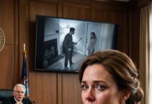 “LOOK AT MY BACK!” I screamed, pulling down my dress to reveal the horrifying scar across my shoulder. The courtroom erupted in shock. My husband jumped to his feet. “SHE’S LYING!” he shouted. But I pointed toward the security footage playing behind the judge. “Then explain why you’re holding that weapon!” His mother began sobbing. The judge turned pale. And I whispered, “That’s not even the worst evidence I have.”