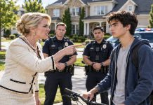 “You’re just a child. You don’t understand property law,” Denise laughed as the HOA board prepared to put a $6,800 lien on my grandmother’s house. I looked at the photos, recordings, and financial records hidden inside my folder and asked quietly, “Are you sure you want to do this?” She smiled. “Absolutely.” Minutes later, state investigators walked through the door—and the woman behind them made Denise stop breathing. She had no idea whose son she had been threatening.
